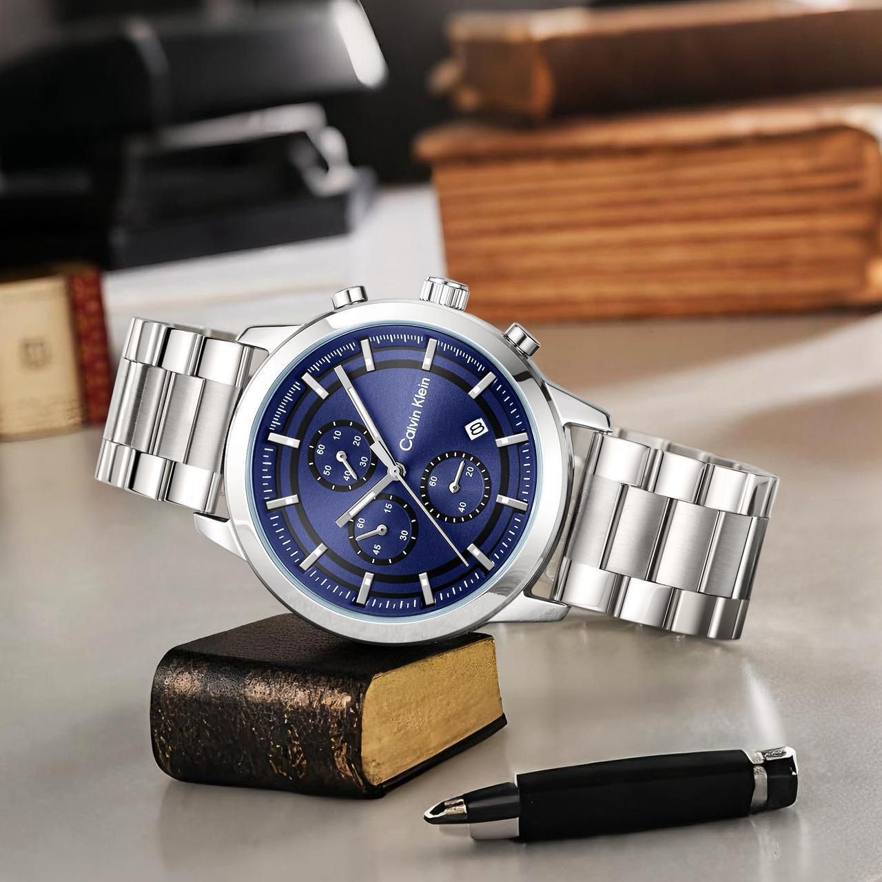 Calvin Klein Stainless Steel Chronograph 44mm Quartz Movement Men’s Watch - Image 4