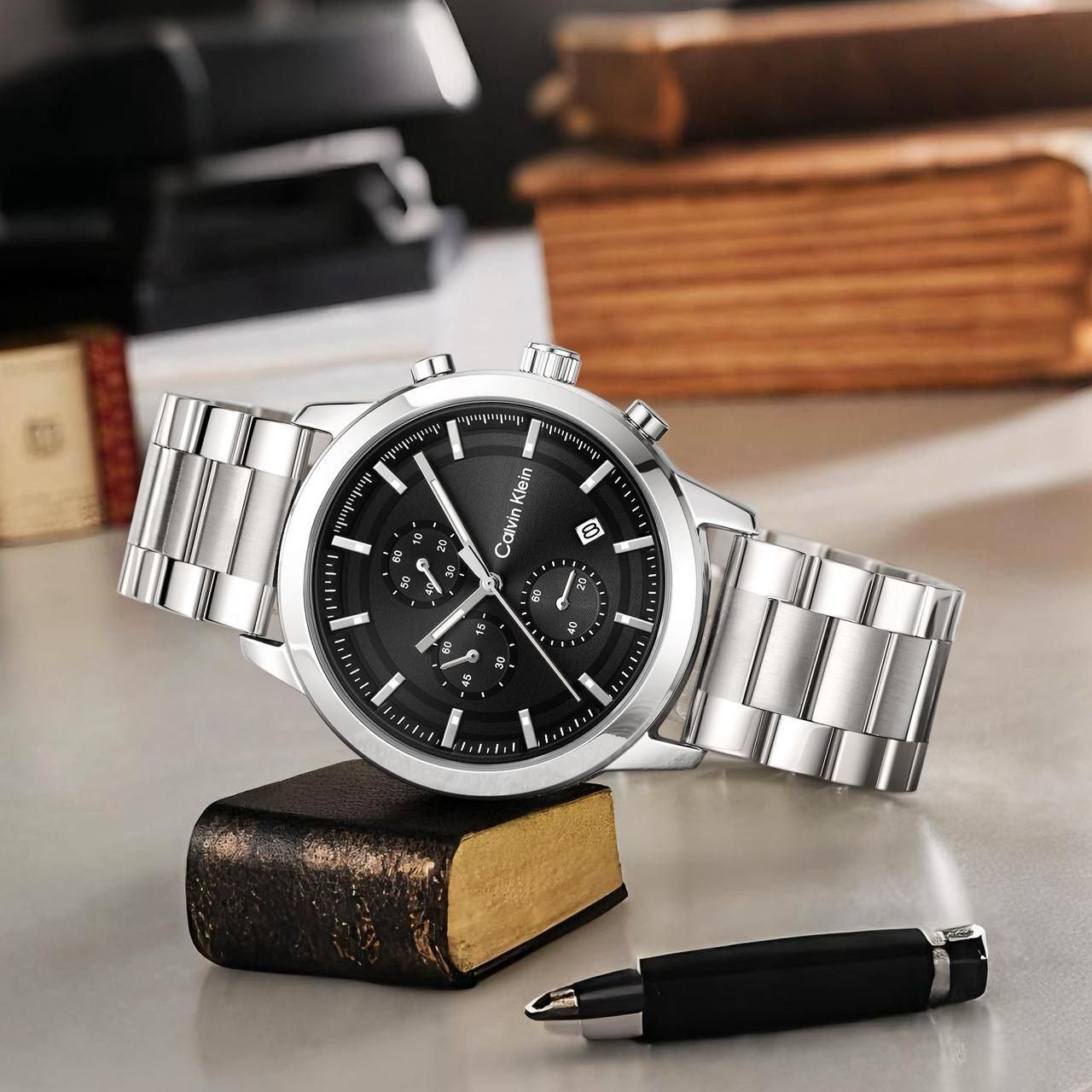 Calvin Klein Stainless Steel Chronograph 44mm Quartz Movement Men’s Watch - Image 3