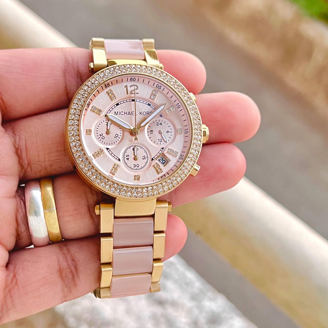 Michael Kors Parker Chronograph Rose Gold & Blush Pink Women's Watch 39mm
