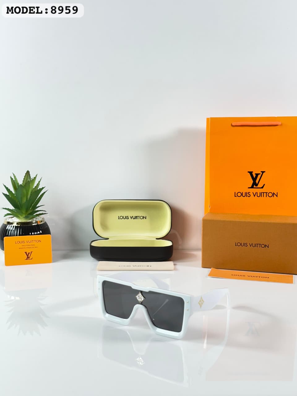 Louis Vuitton 1.1 Millionaires Square Black & Gold Men's Luxury Sunglasses