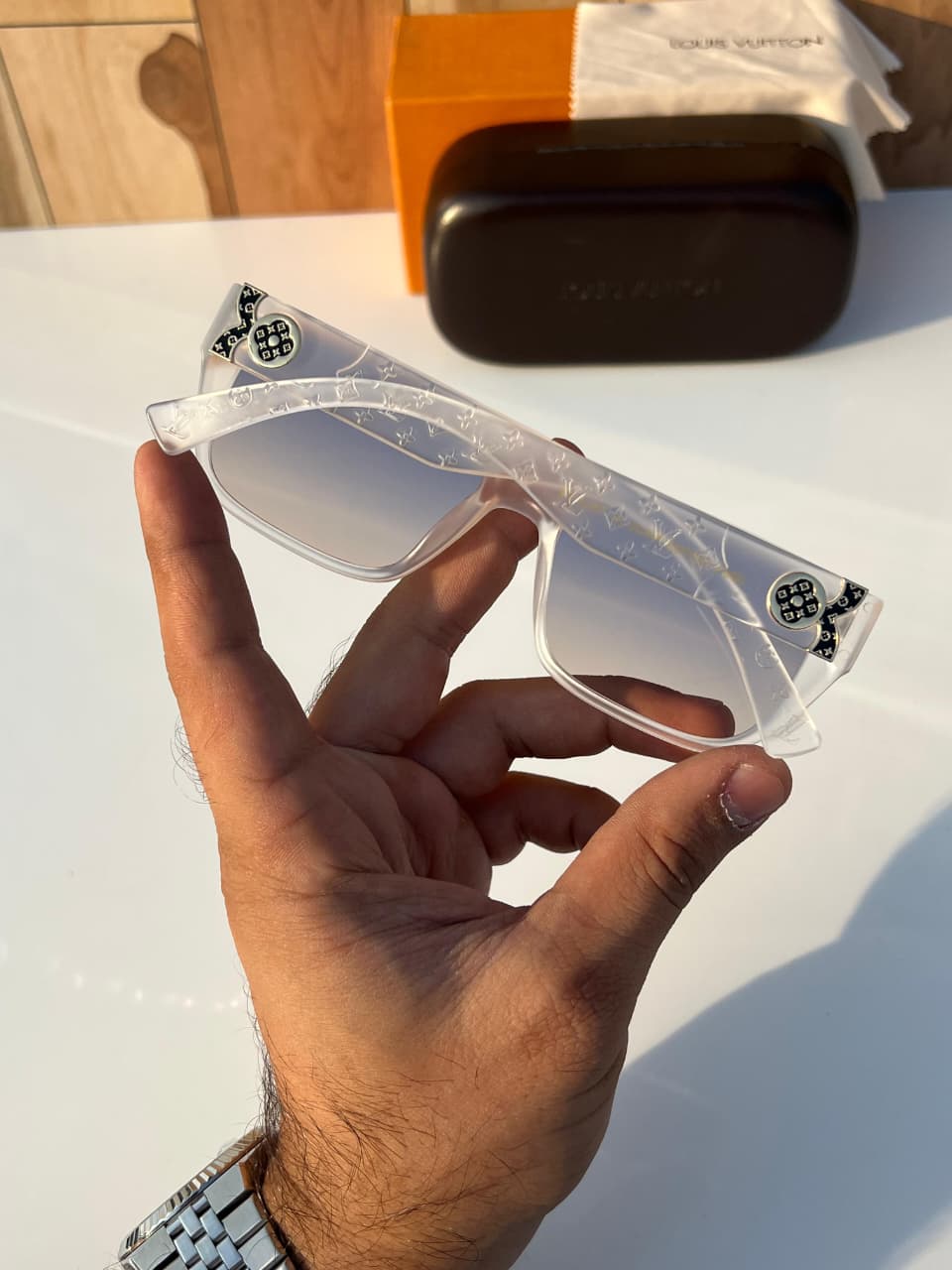 Louis Vuitton 1.1 Millionaires Beveled Square Luxury Unisex Sunglasses - Image 5