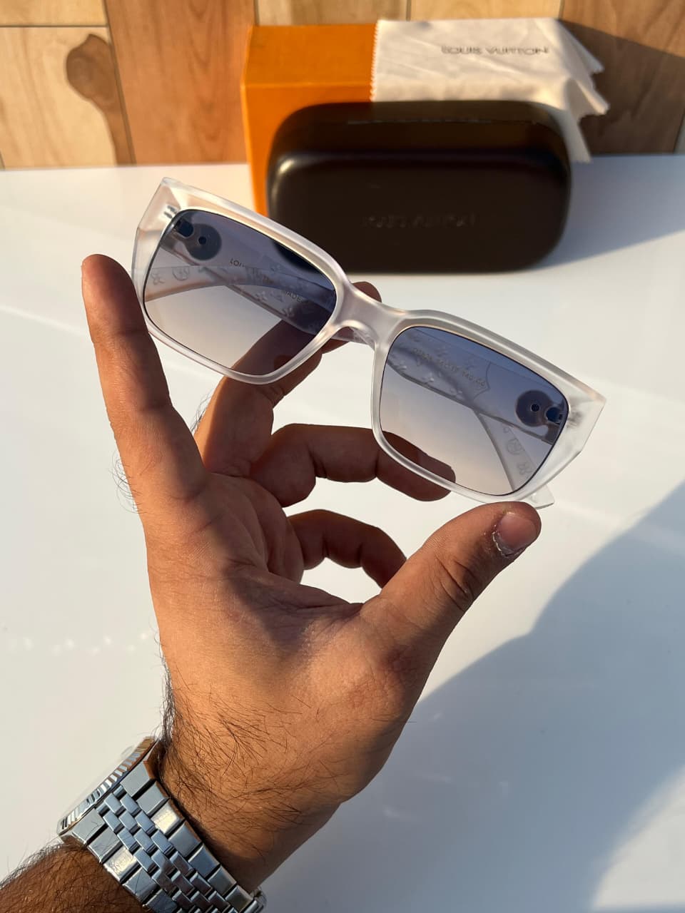 Louis Vuitton 1.1 Millionaires Beveled Square Luxury Unisex Sunglasses - Image 2