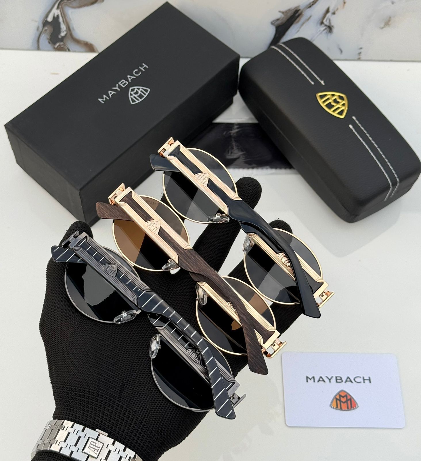 Maybach The Artist III Rimless 24k Gold Luxury Unisex Eyewear - Image 8