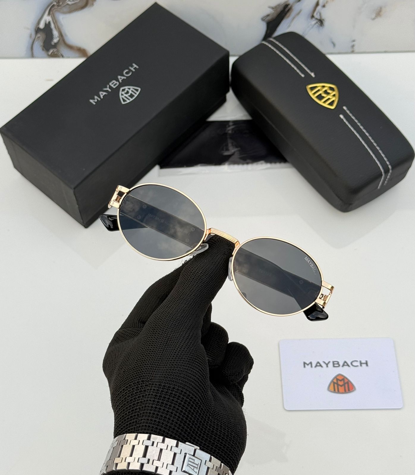 Maybach The Artist III Rimless 24k Gold Luxury Unisex Eyewear - Image 4