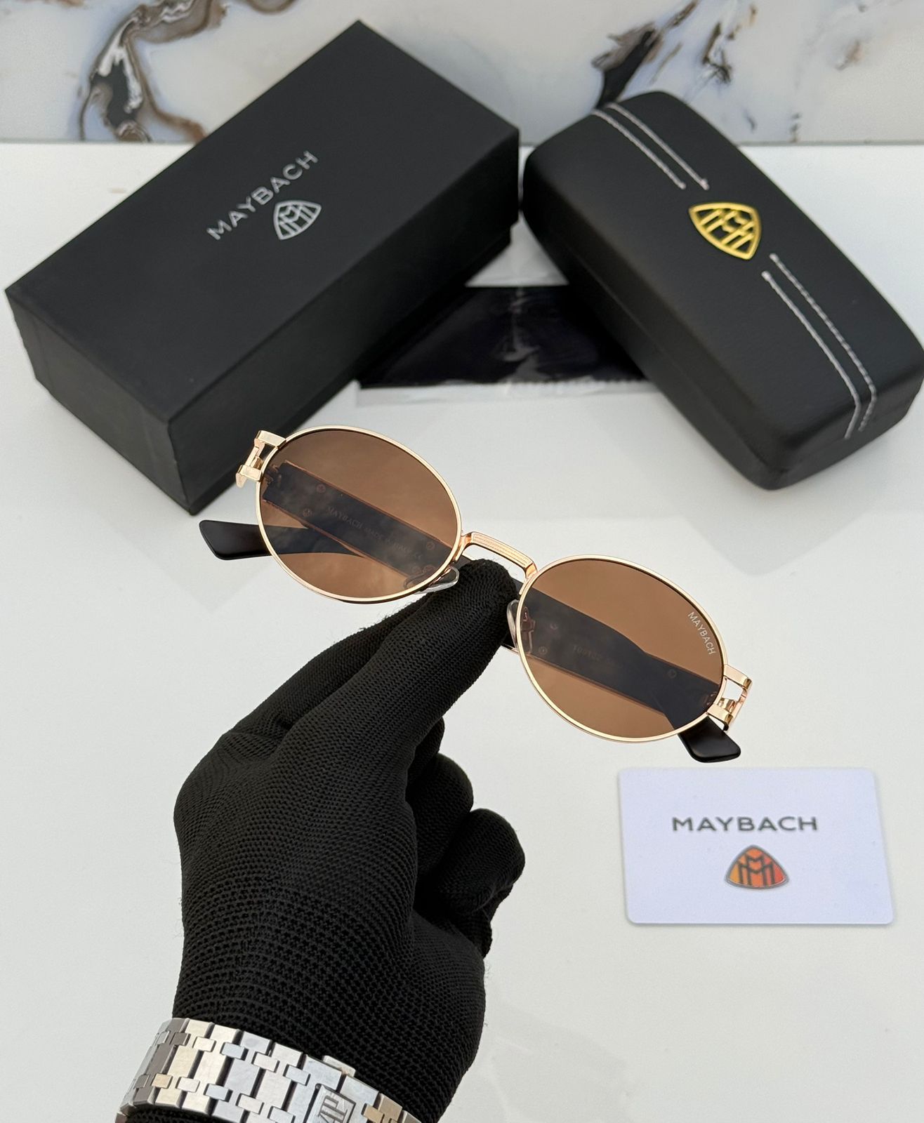 Maybach The Artist III Rimless 24k Gold Luxury Unisex Eyewear - Image 5