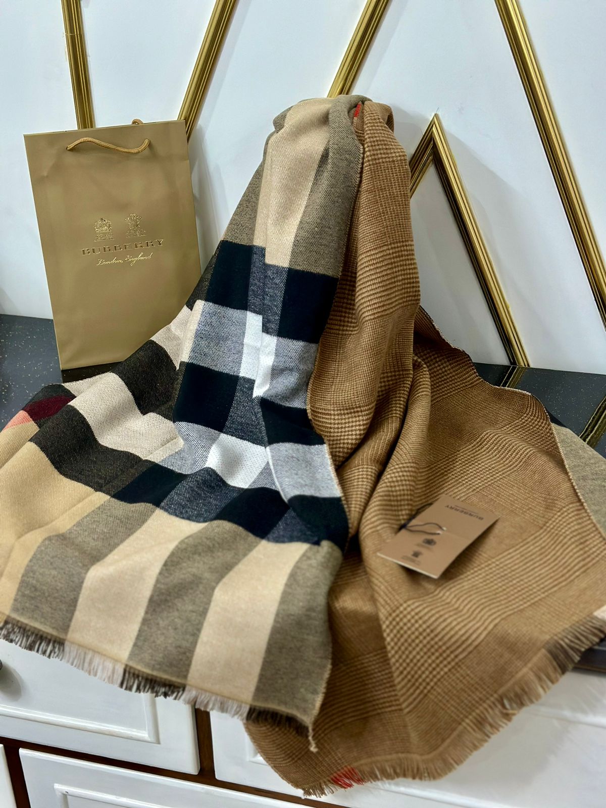 Burberry Classic Check Wool-Silk Stole
